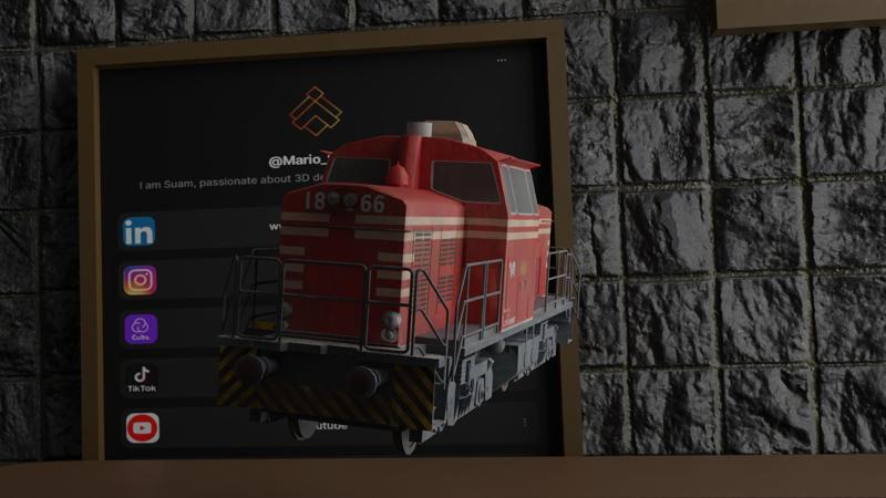 🚂 Industrial Train Engine – Heavy-Duty 3D Printable Locomotive