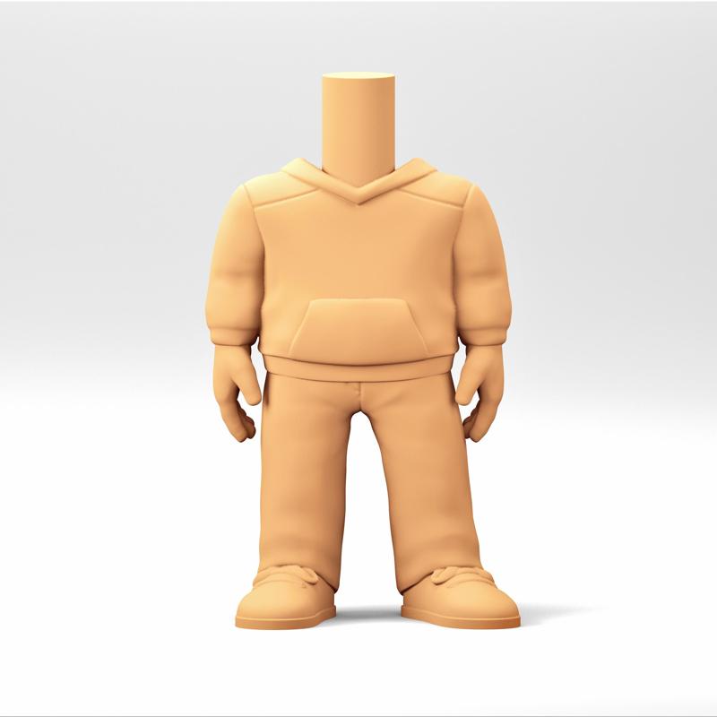 A male body in a Funko POP style. A hoodie and a jeans. MB_12