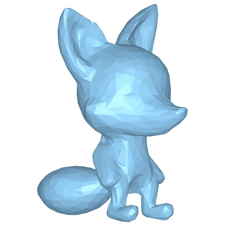 Cute baby fox low poly