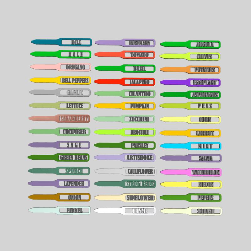 Set of 45 Garden markers.