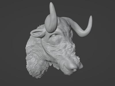 A beautiful wildebeest - Un bonito ñu