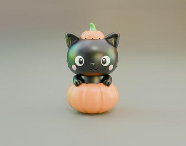 HALLOWEEN CAT FIGURE