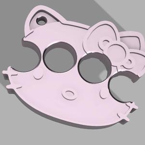 Finger Knuckle Duster Brass Knuckles Hello Kitty stylish accessory