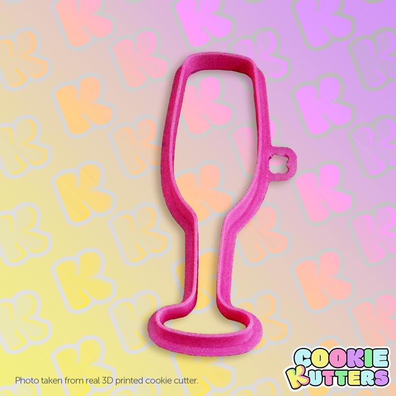 BUBBLY CHAMPAGNE FLUTE COOKIE CUTTER MOLD