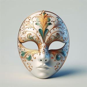 2335 Venetian Carnival Mask Color 3D Model, magic, dragon, serpent, mask, gnome, gorgon, venetian carnival, wild, fox, monster, cat, fair, witch, werewolf, horror, beast, snake, troll, skeleton dance