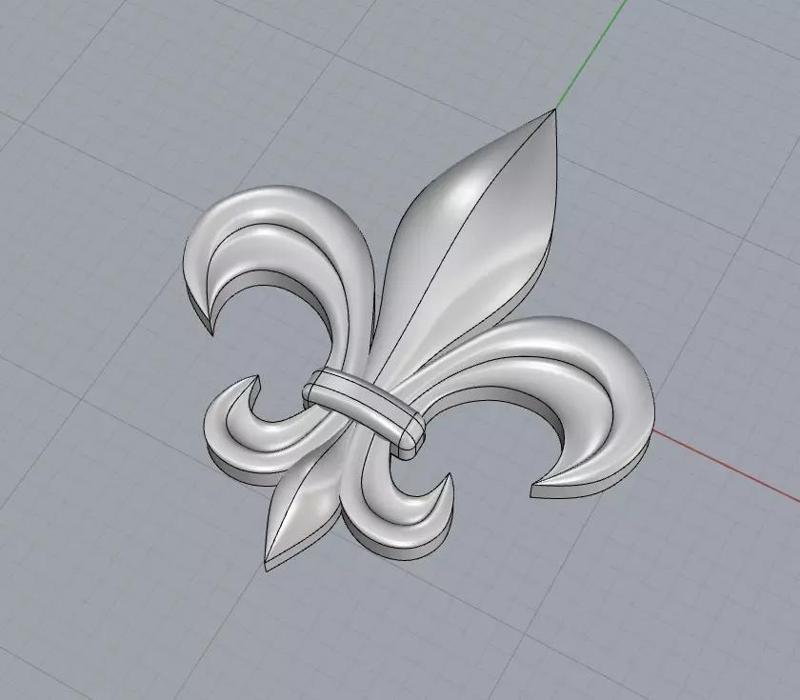 Fleus de lis bas relief