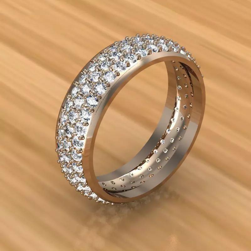 Ring wedding with diamonds
