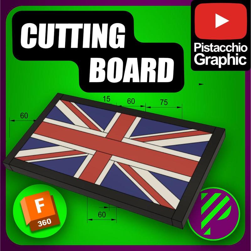 Cutting Board Union Jack + Technical Drawing EBook (+232 pages)