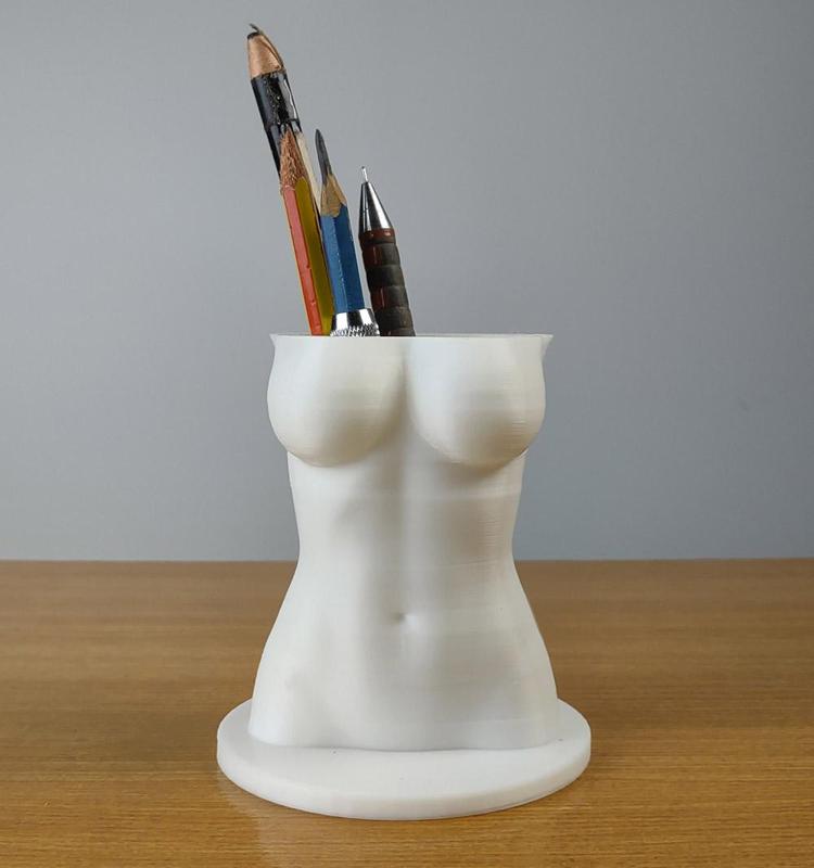 Female Beautiful Torso  Pencil Pen Holder Organizer