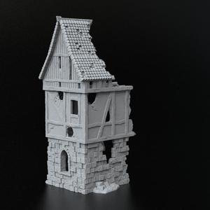 Maison détruite pierres et colombages - Stones & Half-timbered damaged Mansion