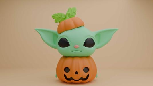 Baby yoda Halloween figure