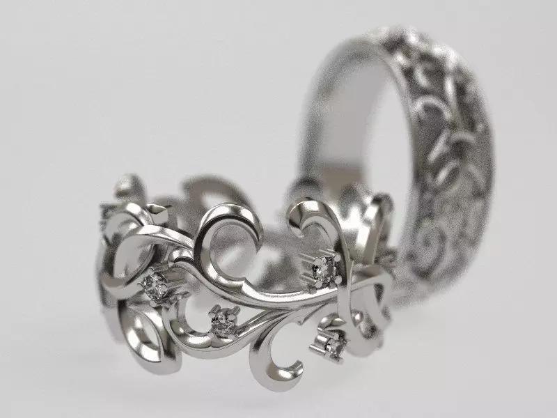 Queen Thistle wedding ring - original