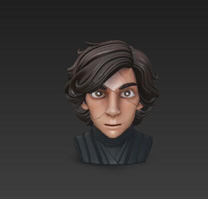 bust of young kylo ren