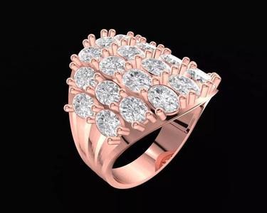 41a Oval diamond fashion ring for women