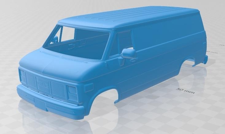 GMC Vandura 1983 Printable Body Van