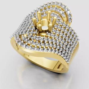3D Cad jewelry design of Lady diamond ring