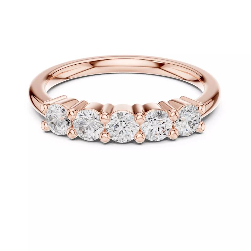 3mm Round Cut Five Stone Stacking Wedding Band 3DM STL Video