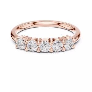 3mm Round Cut Five Stone Stacking Wedding Band 3DM STL Video