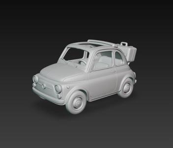 Fiat 500 – Modelo 3D de Auto Clásico Italiano para Impresión 3D
