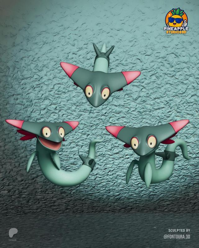 Pokemon - Dreepy with 3 poses