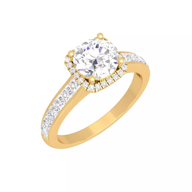 8MM Solitaire Engagement Ring For Women 3D Print Model