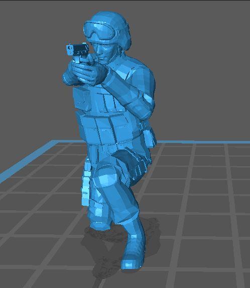 SWAT Pose shooting Knee stand