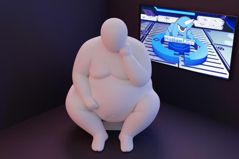 Fat Person Thinking Sculpture