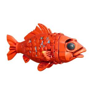 Segmented Red Fish Sculpture