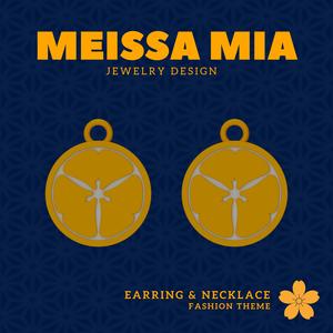 Japanese Family Crest Supremacy - Symbols of Elegance – 3D Print File for Samurai Crest Earrings & Necklace - Japanese Samurai Family Earring - Kamon Coat of Arm Necklace - Girl's Insignia Fashion Trend
