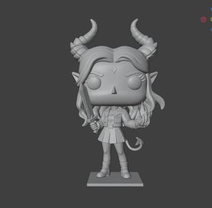 Demon Girl Warrior – Funko Pop Style STL