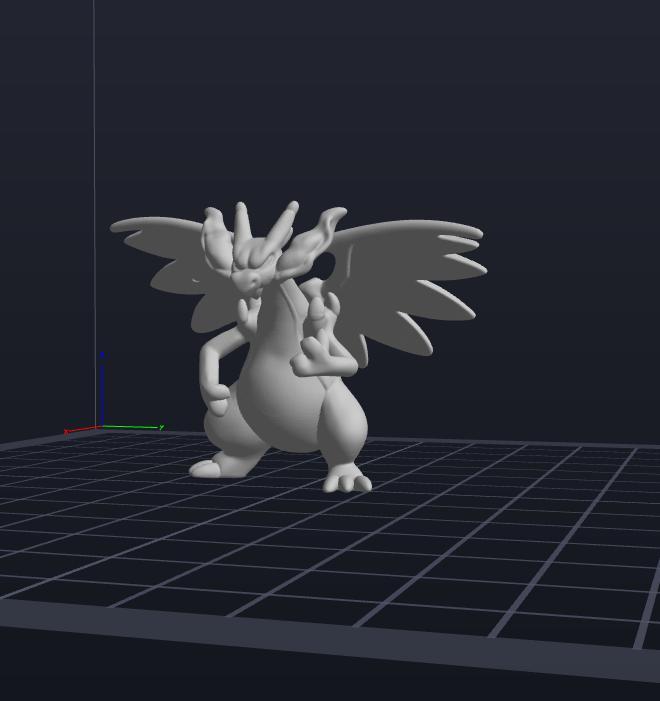 Charizard X 3D Model STL - Pokemon 3D