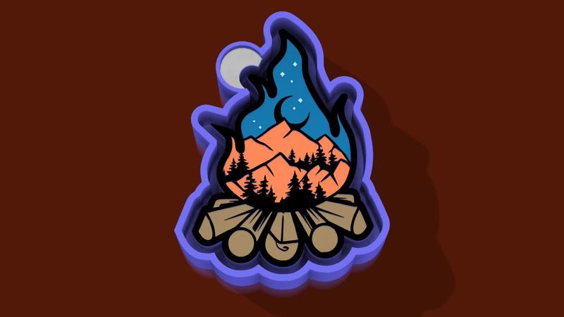 🔥🌙 Campfire Nights – Freshie, Keychain & Resin Mold