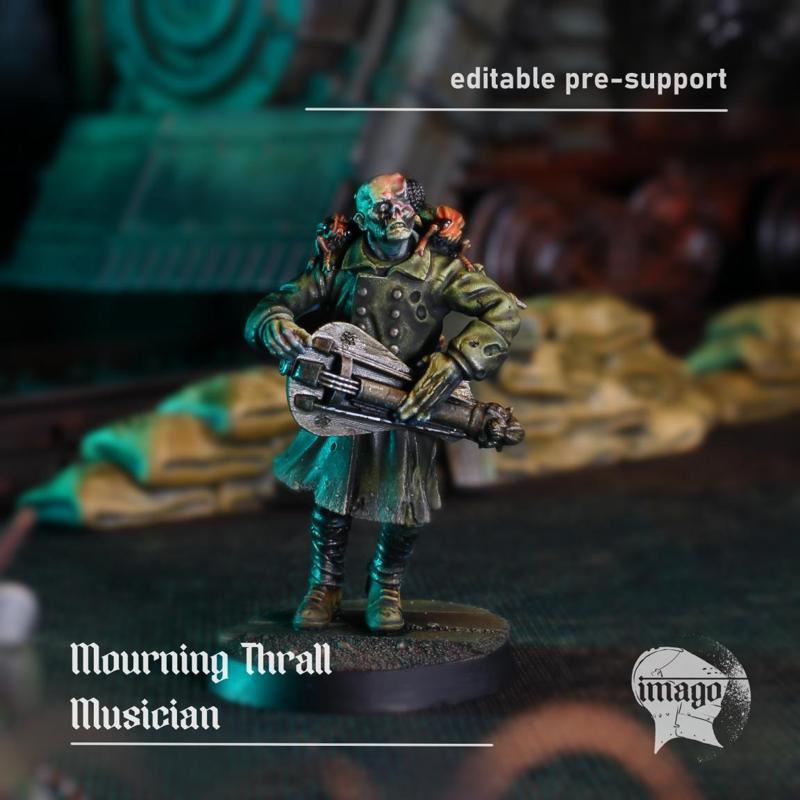Mourning Thrall Musician (pre-supported)