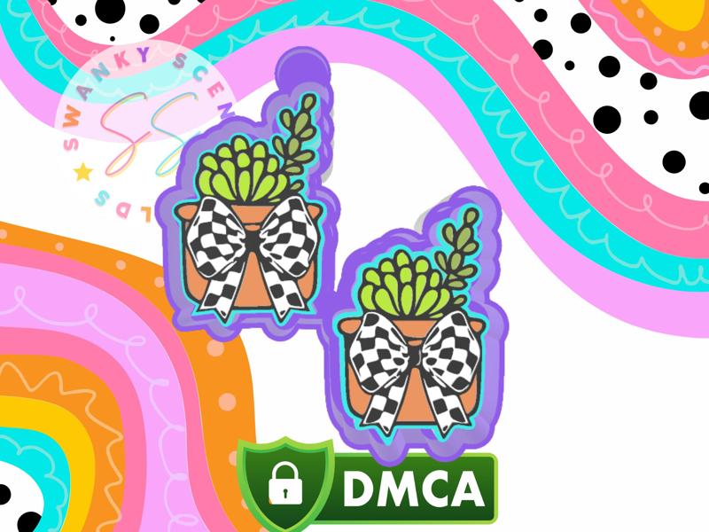 Succulents Bow Checkered Vents Freshie STL
