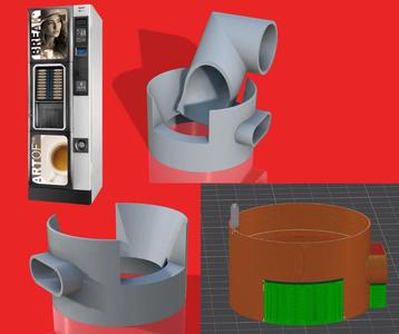 Hot beverage dispenser accessory - Suction support for coffee machines
