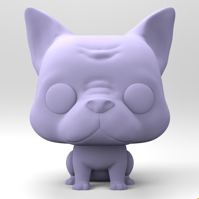 A dog in a Funko POP style. French Bulldog