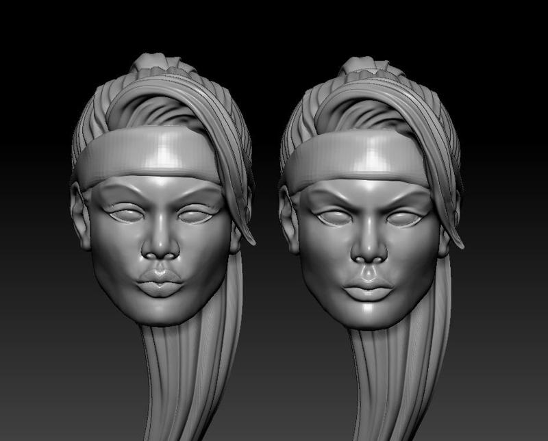 Sonia Blade Mortal Kombat -2 heads action figure