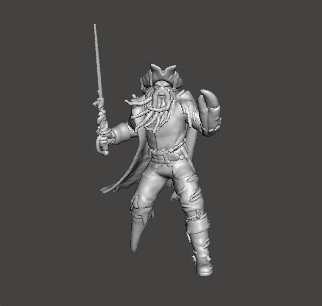 DAVY JONES CAPTAIN MINIATURE MODEL FANTASY GAMES RPG DND