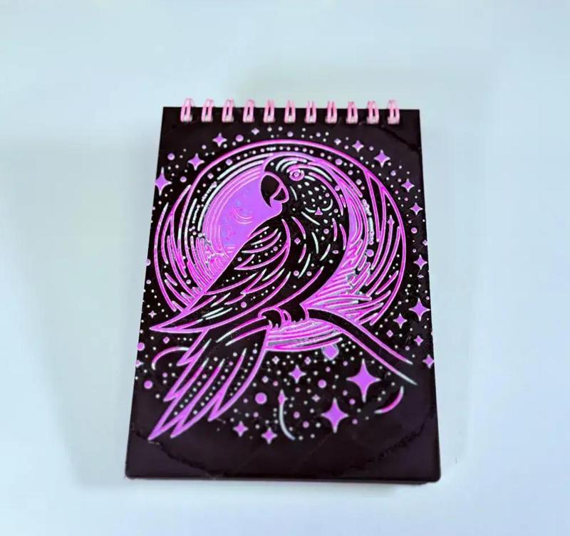 Colorful Bird top flip notebook cover