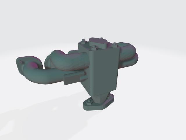 1/6th scale Kettenkrad Exhaust/Intake Manifold