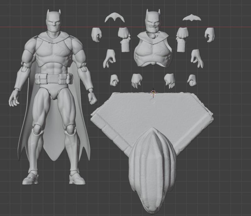 3D scan of Mafex Bootleg Batman Hush Action Figure