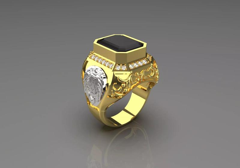 mans gold ring mr0093