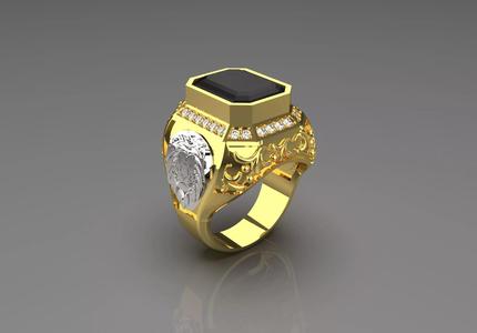 mans gold ring mr0093