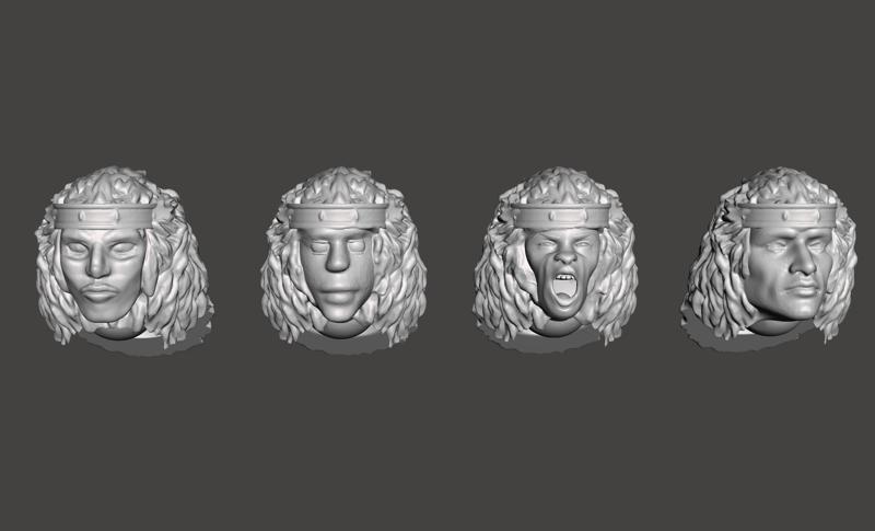 African warrior heads. Anfarro lions mane crowns from Ethiopia