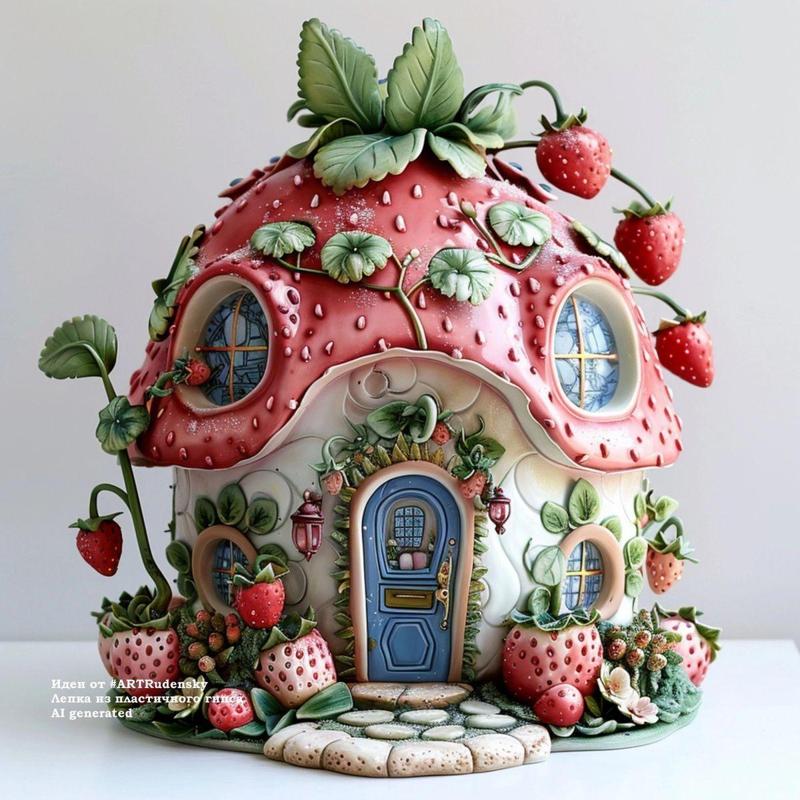 Strawberry-shaped house