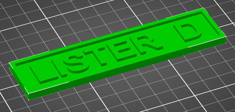 LISTER D - Engine plate