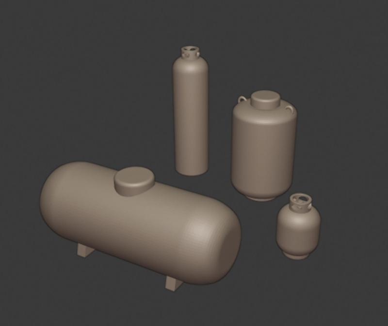 Gaslands Propane Tank set