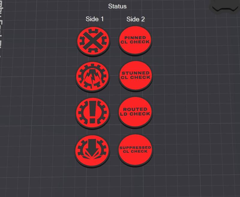 Heresy Status Markers and Cybertheurgic Status Markers - REQUIRES MULTI MATERIAL COLOR PRINTING