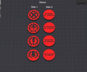 Heresy Status Markers and Cybertheurgic Status Markers - REQUIRES MULTI MATERIAL COLOR PRINTING