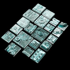🟢 20x Sci-Fi Greebles, Greeblies for Action Figure Dioramas and Displays #5